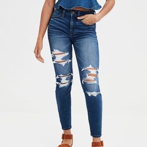 American Eagle Next Level Stretch Ripped High Rise